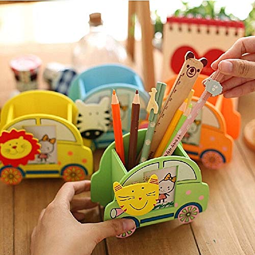 Car shaped Wooden Pen/Pencil Holder with Photo Frame - Pack of 12