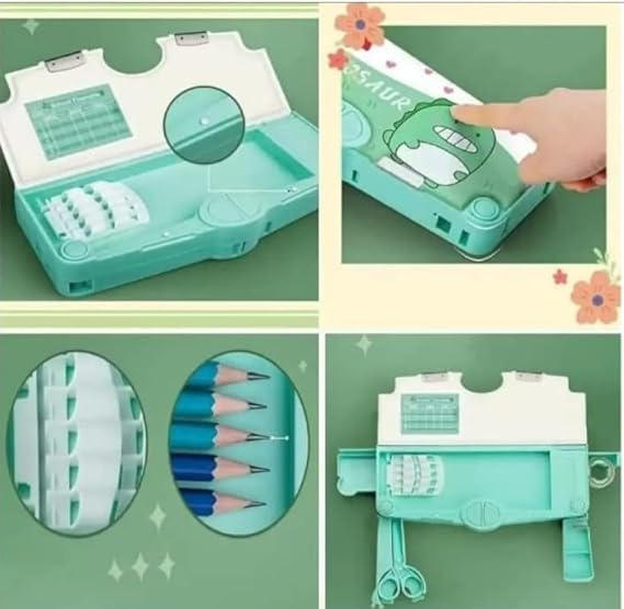 Pencil Box - Magnetic (Compartments with Scissors, Eraser, Sharpener)