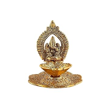 Metal Ganesha Diya