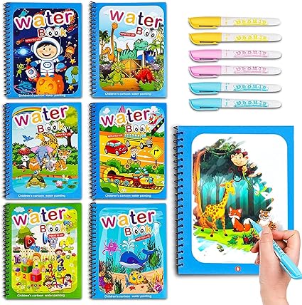 Reusable Water Coloring Books - Set of 12