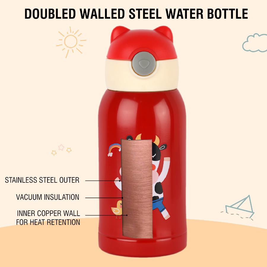 Cello Hot & Cold Stainless Steel Kids Water Bottle, 550 ml