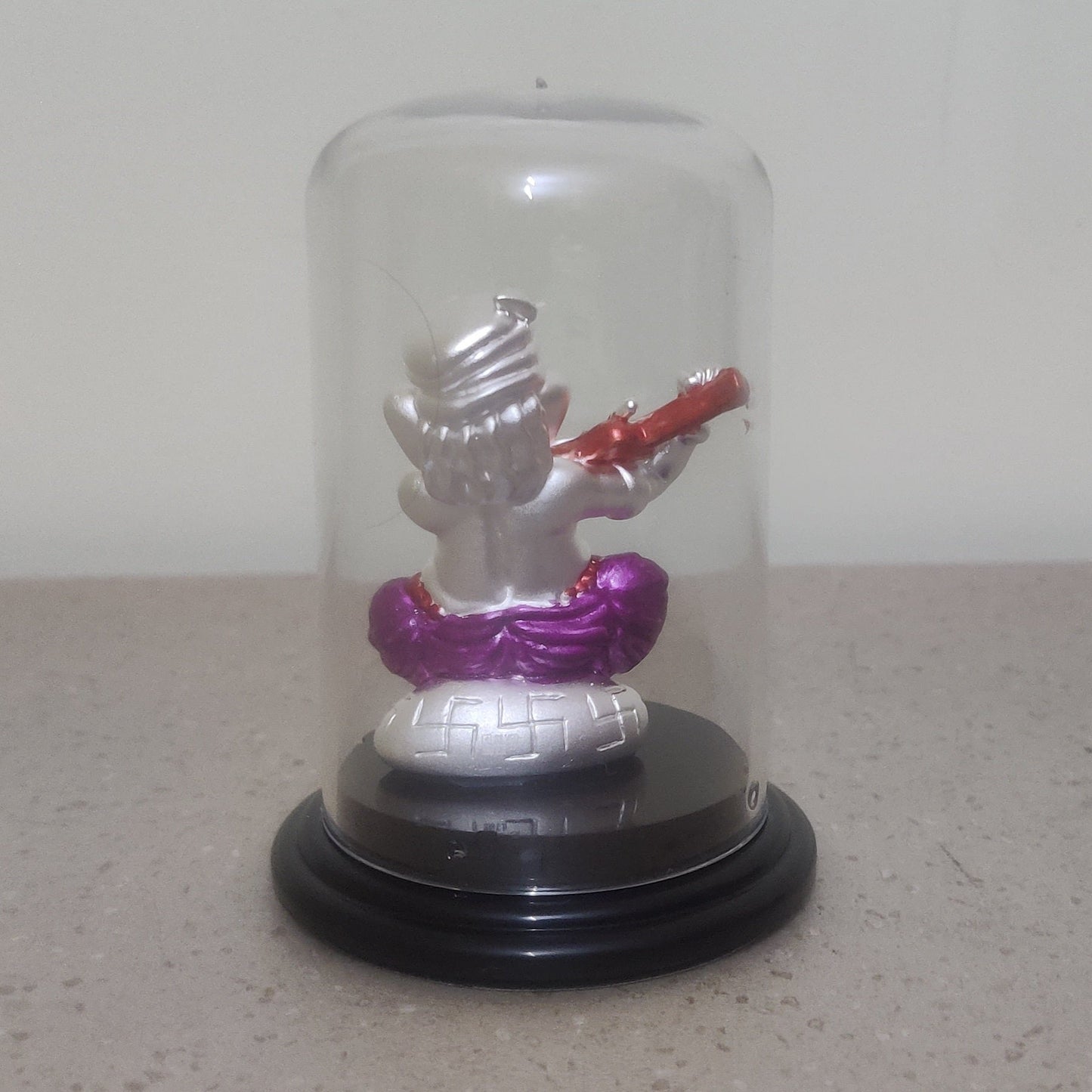 Pure Silver Ganesha Idol Playing Violin