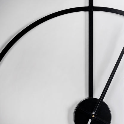 Black Metallic Wall Clock