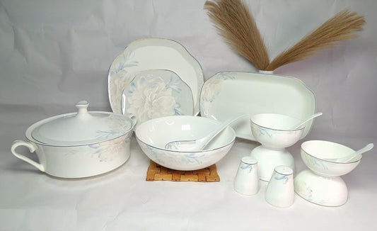 Celestia Elegance 46-Piece Vegan Porcelain Dinner Set – Premium Tableware for 6