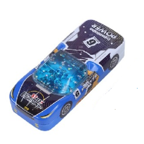 Pencil Box - Metal (Car Shaped with Glitter)