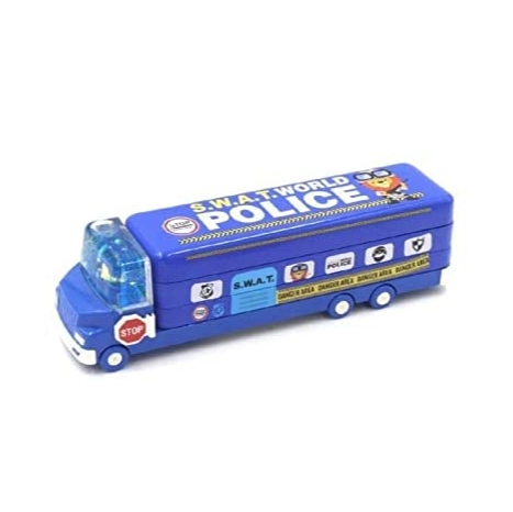 Pencil Box - Metal (Police Bus)