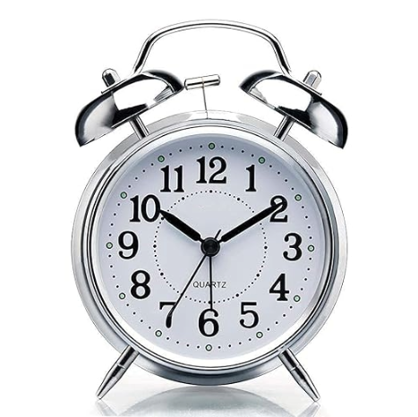 Alarm Clock - Silver (Vintage look)