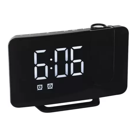 Digital Alarm Clock with Large LED Display and FM Radio