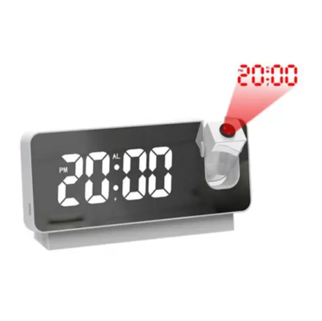 Digital Projector & Mirror Screening Alarm Clock