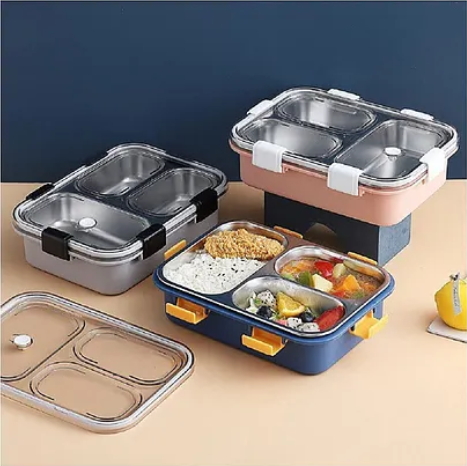 3 Grid Insulated Stainless Steel Lunch Box