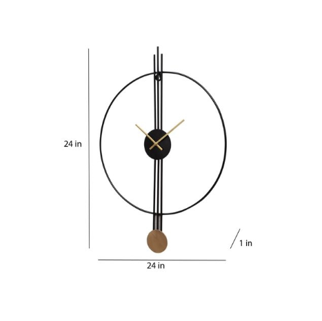 Ring & Stripes Metal Wall Clock