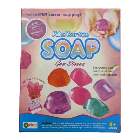 Ekta Make Your Own Soap Gem Stones- Multi Color