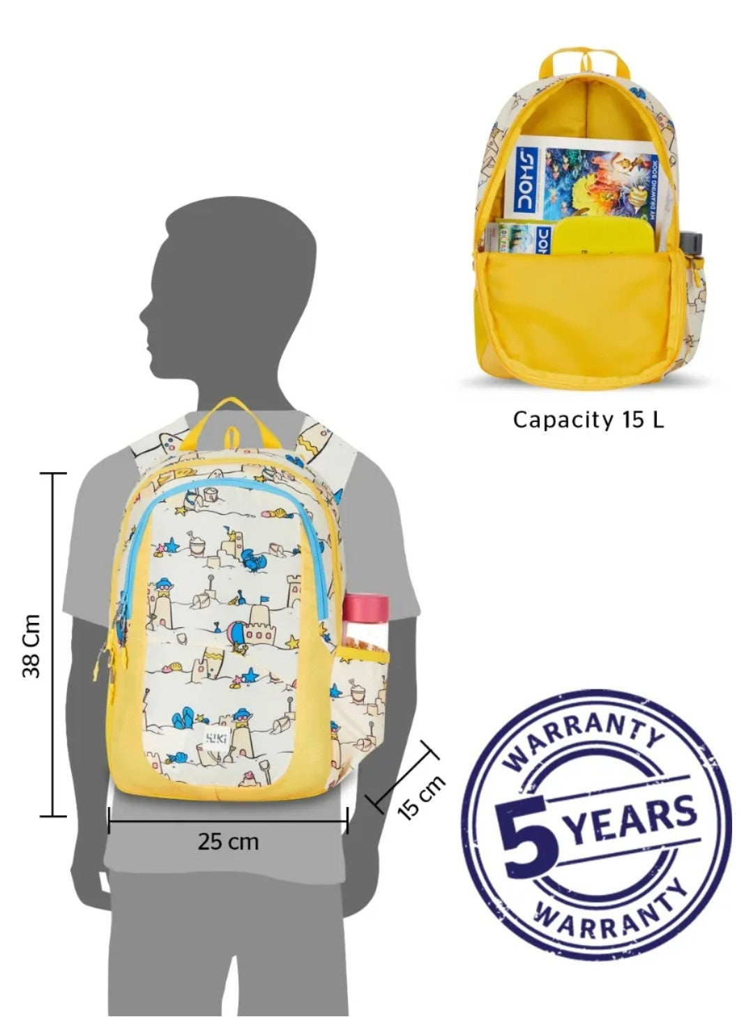 Wiki Champ 2 Sandcastle Cream Backpack