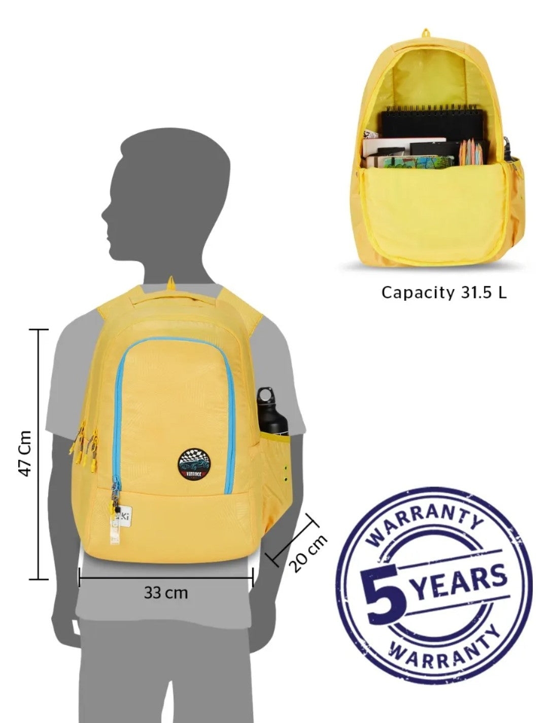 Wiki Streak Yellow Backpack