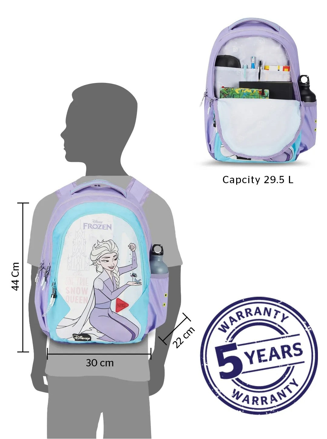 Wiki Girl Squad 3 Frozen Purple Backpack
