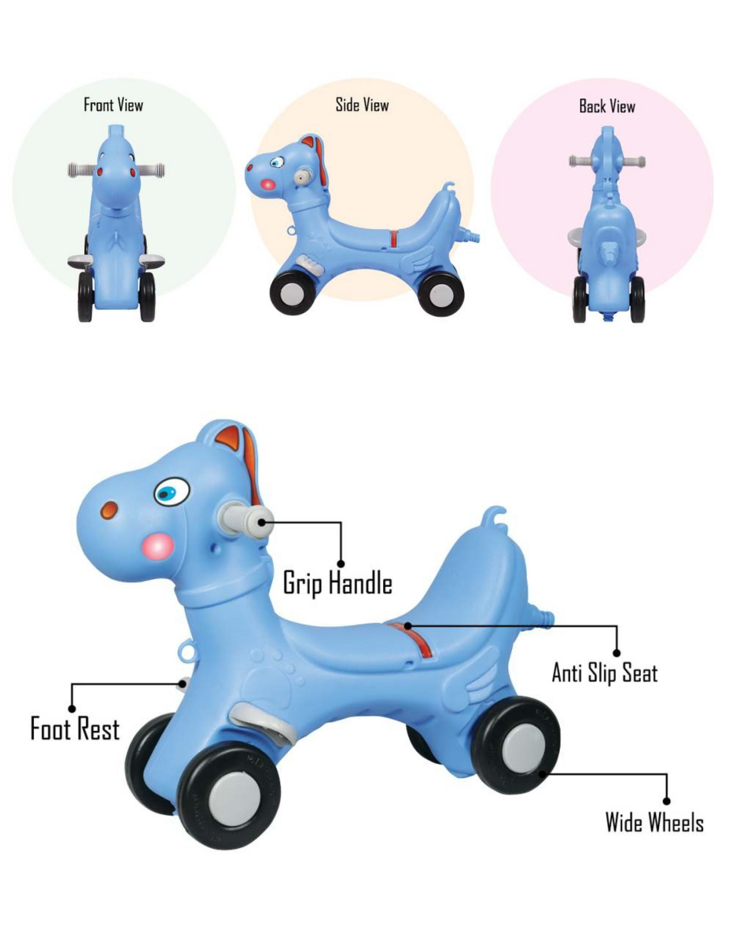 Steed Push-N-Scoot Rider