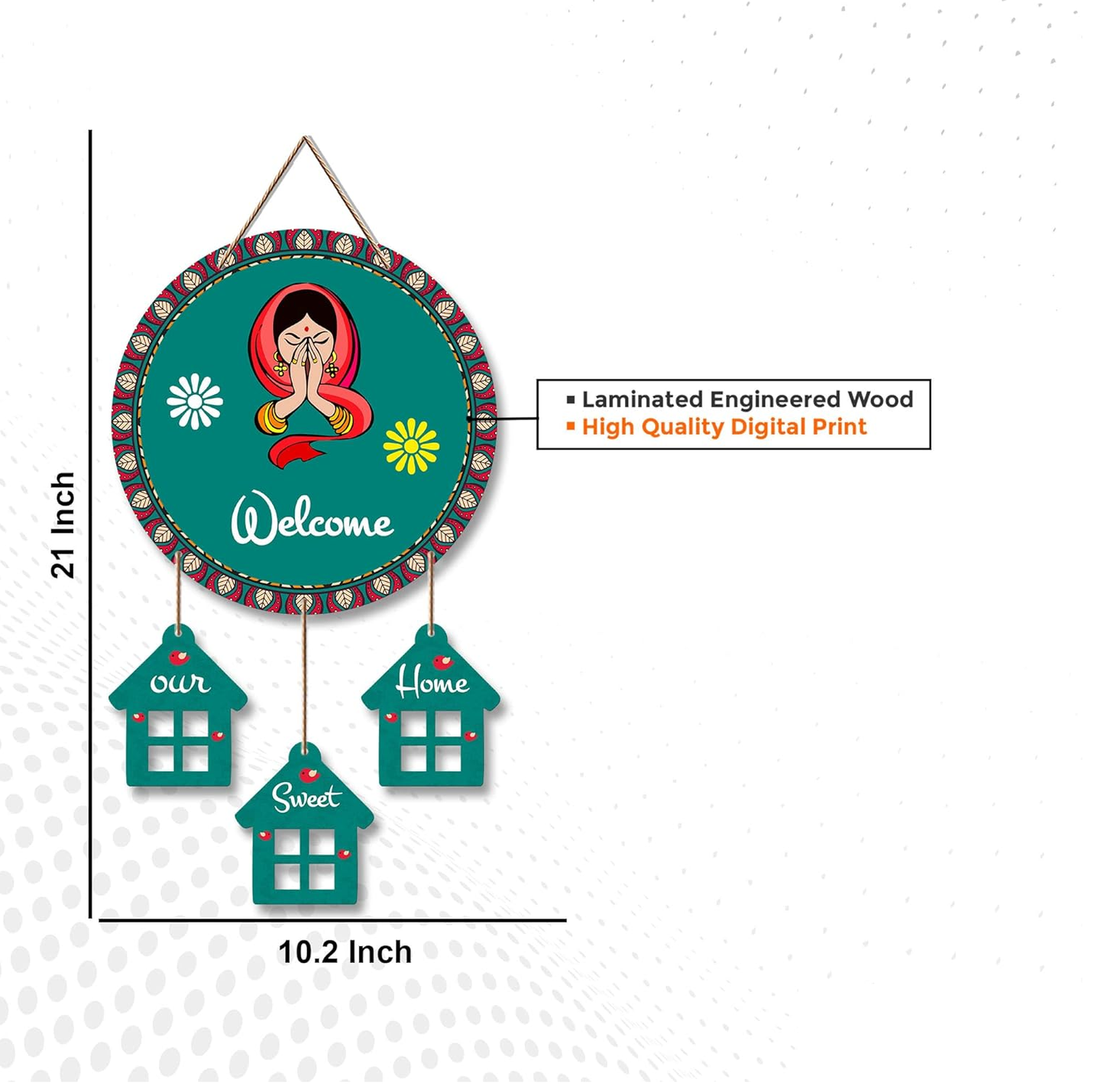 Welcome Wooden Wall Hanging