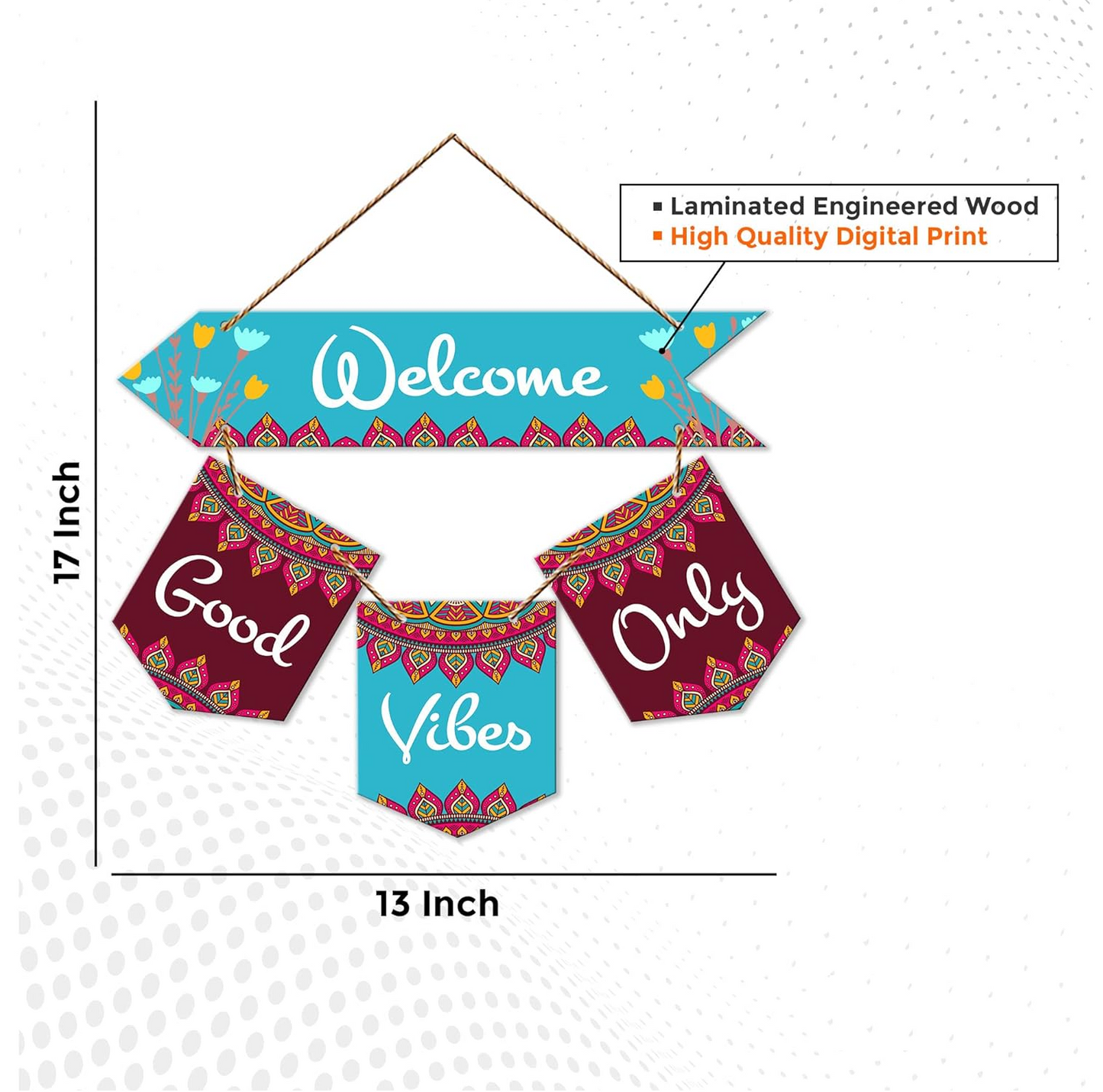 Welcome Quote Decorative Wall Hanging