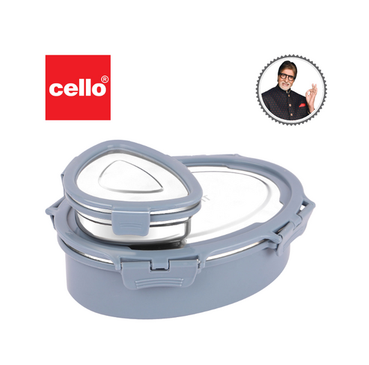 Cello Stainless Oval Insulated Lunch Box