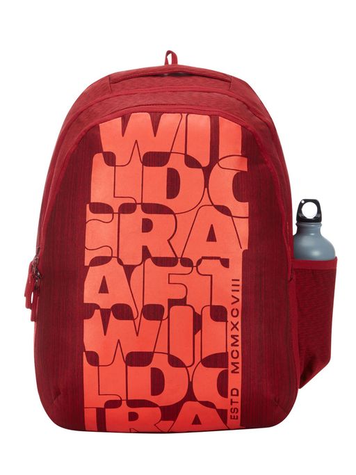 Wiki Blaze Light Red Backpack with Rain Cover