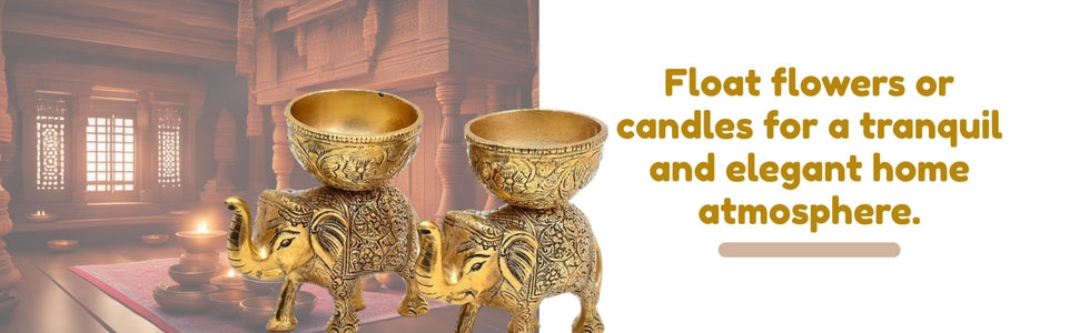 Brass Elephant Urli Bowl