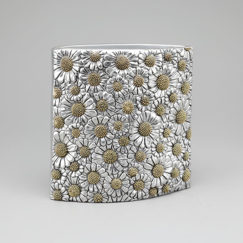 999 pure silver plated floral vase luxury home decor flower vase UphaarOnline