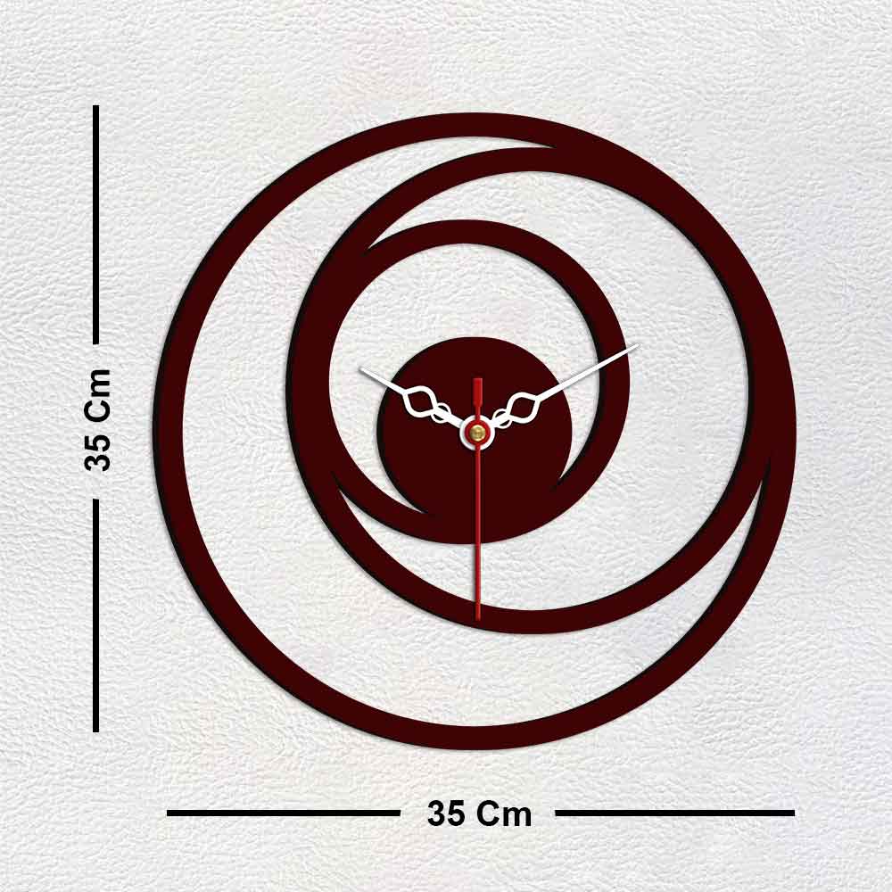 Multiple Rings Designer Wooden Wall Clock