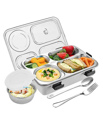 4 Grid Insulated Stainless Steel Lunch Box