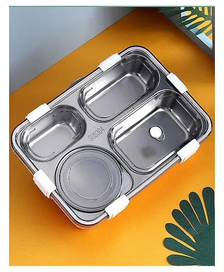 4 Grid Insulated Stainless Steel Lunch Box