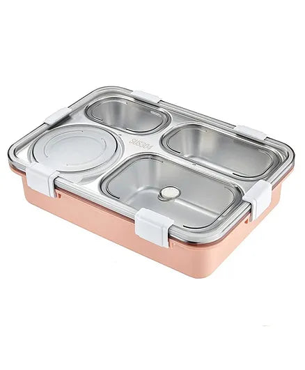 4 Grid Insulated Stainless Steel Lunch Box