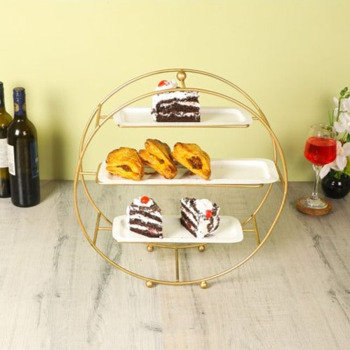 Three Tier Metal Buffet Cake Stand