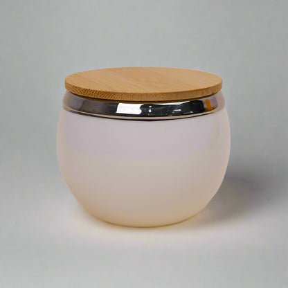 Dry Fruit Jars With Tray - White