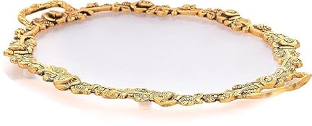 Metal Fiber Serving Tray (Golden)