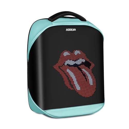 Hookaba Tech Trend LED Backpack (Blue) | 20 L Smart Display Bag (With Power Bank)