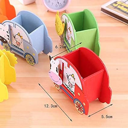Car shaped Wooden Pen/Pencil Holder with Photo Frame - Pack of 12