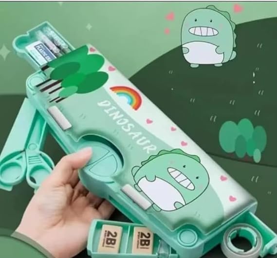 Pencil Box - Magnetic (Compartments with Scissors, Eraser, Sharpener)