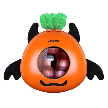 Hookaba GlowBuddy “Boo” LED Kids Backpack | Cute App-Controlled Light-Up Display Bag (With Power Bank)