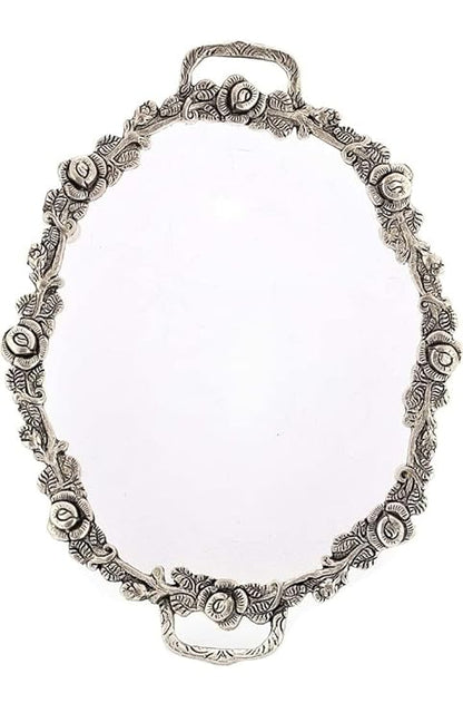 Metal Fiber Serving Tray (Silver)