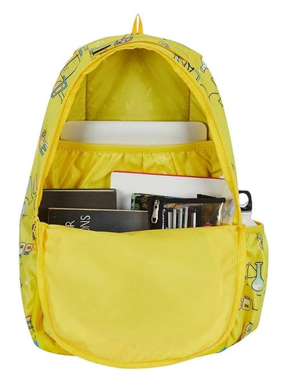 WIKI Science Yellow Backpack with Sleeve Separator