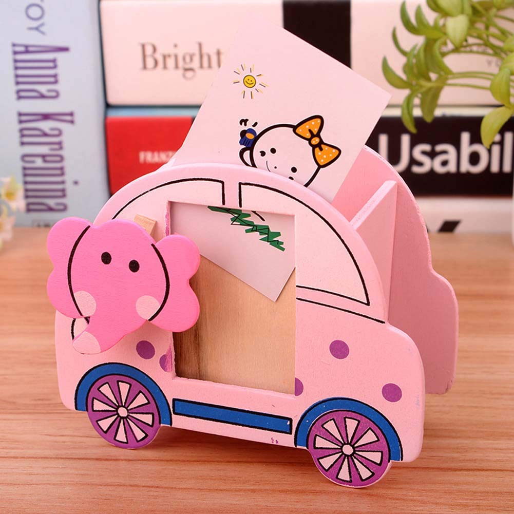Car shaped Wooden Pen/Pencil Holder with Photo Frame - Pack of 12
