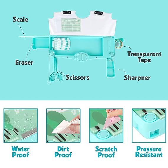 Pencil Box - Magnetic (Compartments with Scissors, Eraser, Sharpener)