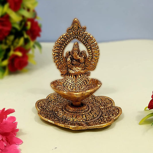 Metal Ganesha Diya