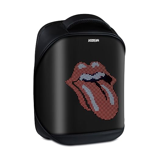 Hookaba Tech Trend LED Backpack (Black) | 20 L Smart Display Bag (With Power Bank)