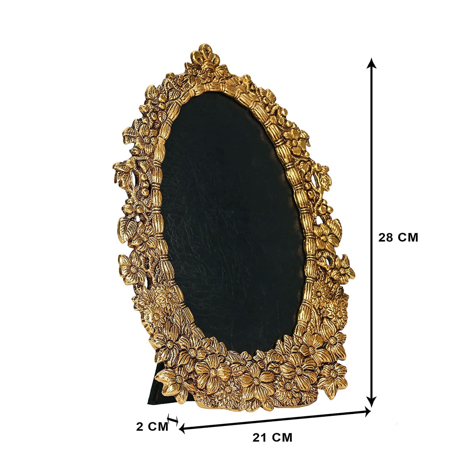 Metal Oval Photo Frame (Golden)