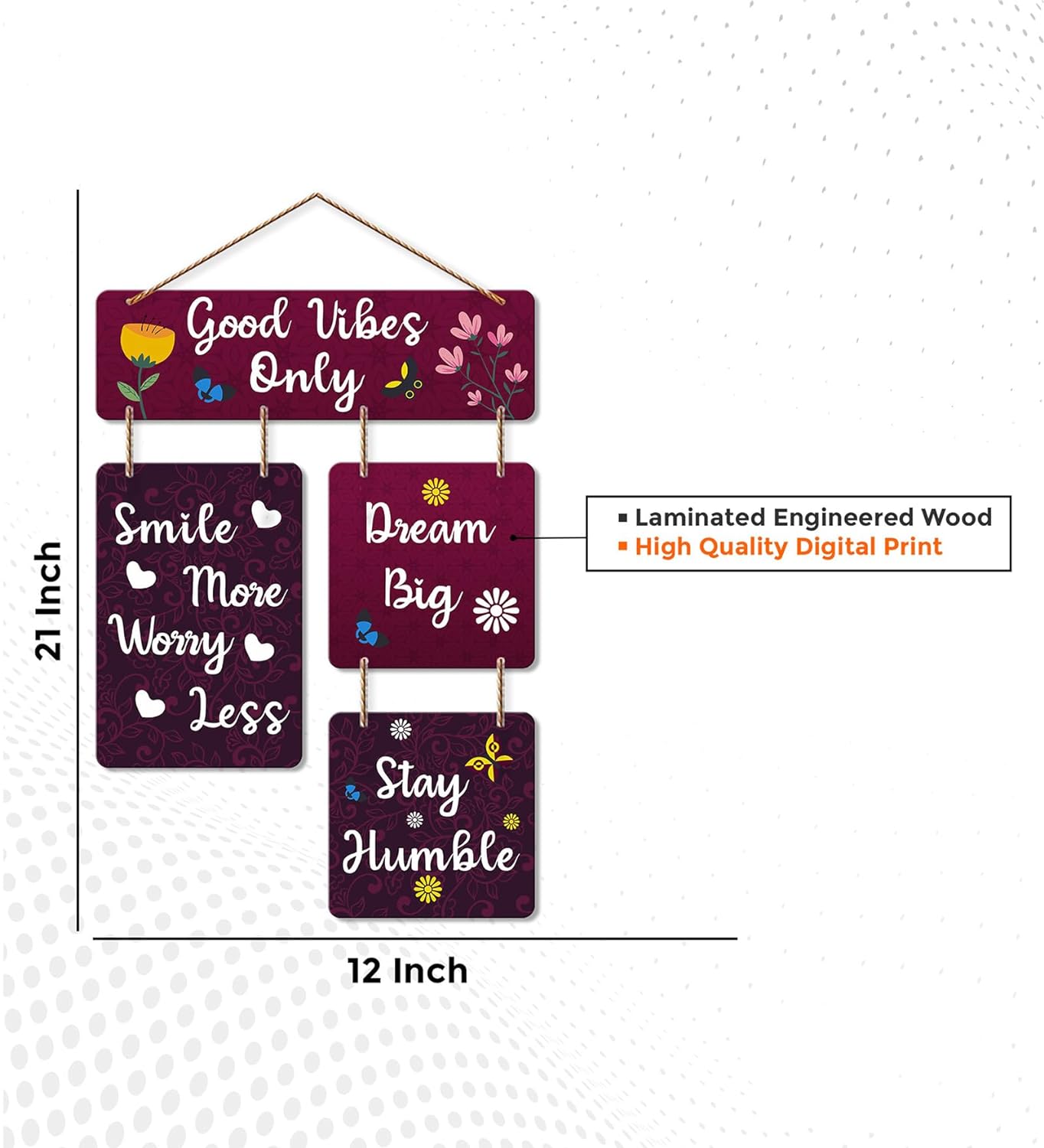 Positive Quote Designer Wall Hanging