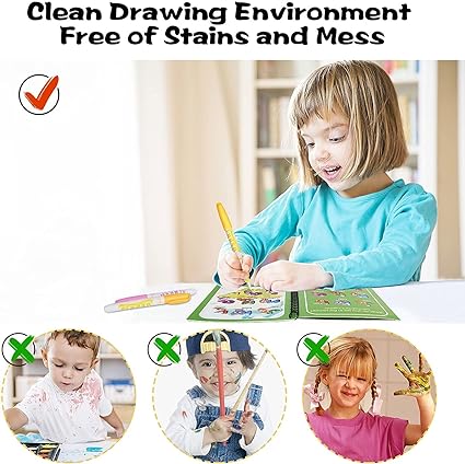Reusable Water Coloring Books - Set of 12