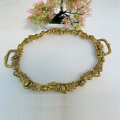 Metal Fiber Serving Tray (Golden)