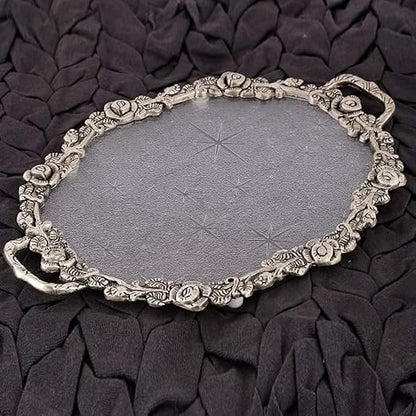 Metal Fiber Serving Tray (Silver)