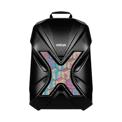 Hookaba Xross Rage LED Backpack – 28 L Expandable Smart Display Bag (With Power Bank)