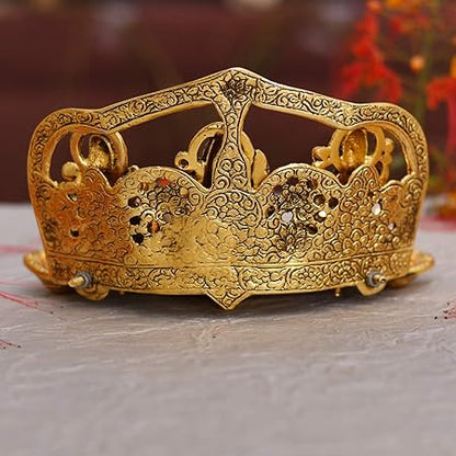 Metal Laxmi Ganesh Saraswati Idol Diya